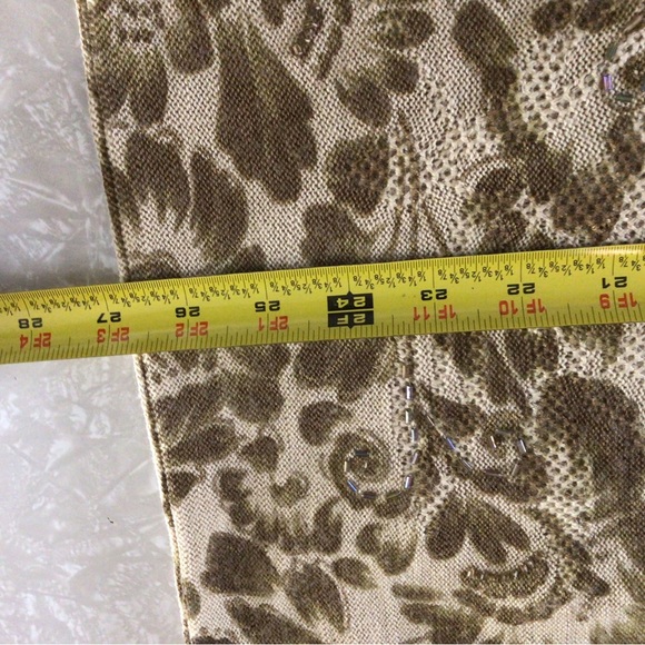 Vintage Alfred Dunner v- neck size 3X tan brown floral print cardigan sweater - Picture 6 of 11